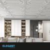 imageArt3d 12Pack Drop Ceiling Tiles 2x4 Ft Decorative PVC Ceiling Covering Panels 24x48 Inch for Basement Bathroom Kitchen Cover 96 SqFt BlackWhite