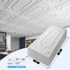 imageArt3d 12Pack Drop Ceiling Tiles 2x4 Ft Decorative PVC Ceiling Covering Panels 24x48 Inch for Basement Bathroom Kitchen Cover 96 SqFt BlackWhite