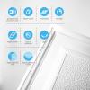 imageArt3d 12Pack Drop Ceiling Tiles 2x4 Ft PVC Decorative Ceiling Covering Panels for Basement Kitchen Bathroom 24x48 Inch Cover 96 Sq Ft Smooth WhiteMatt White