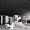 imageArt3d 12Pack Lightweight Drop Ceiling Tiles for Suspended Grid 2x2 ft Ceiling Panels in White Cover 48 SqFtBlack