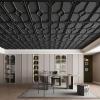 imageArt3d 12Pack Lightweight Drop Ceiling Tiles for Suspended Grid 2x2 ft Ceiling Panels in White Cover 48 SqFtBlack