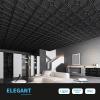 imageArt3d 12Pack Lightweight Drop Ceiling Tiles for Suspended Grid 2x2 ft Ceiling Panels in White Cover 48 SqFtBlack