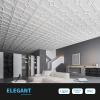 imageArt3d 12Pack Lightweight Drop Ceiling Tiles for Suspended Grid 2x2 ft Ceiling Panels in White Cover 48 SqFtWhite