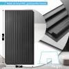 imageArt3d 12Pack Slat Design 3D Wall Panels for Interior Wall Decor 2x4 FT PVC Decorative Drop Ceiling Tiles  BlackOblong  Black