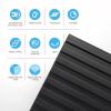 imageArt3d 12Pack Slat Design 3D Wall Panels for Interior Wall Decor 2x4 FT PVC Decorative Drop Ceiling Tiles  BlackSquare  Black