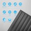 imageArt3d 12Pack Slat Design 3D Wall Panels for Interior Wall Decor 2x4 FT PVC Decorative Drop Ceiling Tiles  WalnutOblong  Black
