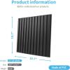 imageArt3d 12Pack Slat Design 3D Wall Panels for Interior Wall Decor 2x4 FT PVC Decorative Drop Ceiling Tiles  WalnutSquare  Black
