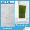 imageArt3d 15 Sqft Peel and Stick Floor Tiles 10Pcs Luxury Vinyl Plank Flooring Wood Look Adhesive and Waterproof Tile Sticker for Bedroom Living Room Kitchen TeakLight Gray