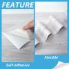 imageArt3d 15 Sqft Peel and Stick Floor Tiles 10Pcs Luxury Vinyl Plank Flooring Wood Look Adhesive and Waterproof Tile Sticker for Bedroom Living Room Kitchen TeakWhiteGrey
