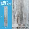 imageArt3d 15 Sqft Peel and Stick Floor Tiles 10Pcs Luxury Vinyl Plank Flooring Wood Look Adhesive and Waterproof Tile Sticker for Bedroom Living Room Kitchen TeakDust Grey