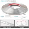 imageArt3d 20ft Outside Vinyl Corner Trim Peel and Stick for Tile and Wall Edges Furniture Decoration BlackGlittery Silver