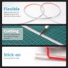 imageArt3d 20ft Outside Vinyl Corner Trim Peel and Stick for Tile and Wall Edges Furniture Decoration BlackGlittery Silver