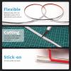 imageArt3d 20ft Outside Vinyl Corner Trim Peel and Stick for Tile and Wall Edges Furniture Decoration BlackStainless Steel