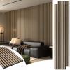 imageArt3d 2Pack 48quot x 24quot Acoustic Wood Panels for Wall Soundproof Wood Slat Panel for Wall and Ceiling 3D Fluted Sound Absorbing Paneling for Interior Wall Decor Living Room Bedroom  BlackwoodPeach