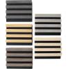 imageArt3d 2Pack 48quot x 24quot Acoustic Wood Panels for Wall Soundproof Wood Slat Panel for Wall and Ceiling 3D Fluted Sound Absorbing Paneling for Interior Wall Decor Living Room Bedroom  BlackwoodSample