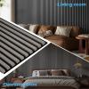 imageArt3d 2Pack 48quot x 24quot Acoustic Wood Panels for Wall Soundproof Wood Slat Panel for Wall and Ceiling 3D Fluted Sound Absorbing Paneling for Interior Wall Decor Living Room Bedroom  BlackwoodSmoky Oak