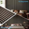 imageArt3d 2Pack 48quot x 24quot Acoustic Wood Panels for Wall Soundproof Wood Slat Panel for Wall and Ceiling 3D Fluted Sound Absorbing Paneling for Interior Wall Decor Living Room Bedroom  BlackwoodAmerican Walnut