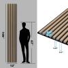 imageArt3d 2Pack 48quot x 24quot Acoustic Wood Panels for Wall Soundproof Wood Slat Panel for Wall and Ceiling 3D Fluted Sound Absorbing Paneling for Interior Wall Decor Living Room Bedroom  BlackwoodPeach