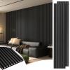 imageArt3d 2Pack 48quot x 24quot Acoustic Wood Panels for Wall Soundproof Wood Slat Panel for Wall and Ceiling 3D Fluted Sound Absorbing Paneling for Interior Wall Decor Living Room Bedroom  BlackwoodBlackwood