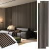 imageArt3d 2Pack 48quot x 24quot Acoustic Wood Panels for Wall Soundproof Wood Slat Panel for Wall and Ceiling 3D Fluted Sound Absorbing Paneling for Interior Wall Decor Living Room Bedroom  BlackwoodAmerican Walnut