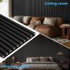 imageArt3d 2Pack 48quot x 24quot Acoustic Wood Panels for Wall Soundproof Wood Slat Panel for Wall and Ceiling 3D Fluted Sound Absorbing Paneling for Interior Wall Decor Living Room Bedroom  BlackwoodBlackwood