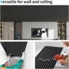 imageArt3d 2x4 ft Drop Ceiling Tiles in White 12Sheet SemiCylinder Design 3D Wall Panels for Interior Wall Decor 24x48 inchSemiCylinder Black