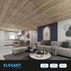 imageArt3d 2x4 ft Drop Ceiling Tiles in White 12Sheet SemiCylinder Design 3D Wall Panels for Interior Wall Decor 24x48 inchSemiCylinder Walnut