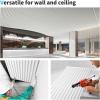 imageArt3d 2x4 ft Drop Ceiling Tiles in White 12Sheet SemiCylinder Design 3D Wall Panels for Interior Wall Decor 24x48 inchSemiCylinder White