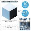 imageArt3d 30Pack Hexagon Peel and Stick Flooring Tile Self Adhesive Waterproof Vinyl Floor Tile for Kitchen Bathroom Living Room Bedroom 118quot x 102quot BlueBlackWhiteBlueBlackWhite
