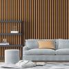 imageArt3d 4Pack GlueOn Herringbone Wainscoting Panel for Interior Wall Decor  104 x 12 Inch Polystyrene Ultralight Slim Slat Wall Panels for Living Room Bedroom MahoganyRosewood
