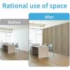 imageArt3d 4Pack GlueOn Herringbone Wainscoting Panel for Interior Wall Decor  104 x 12 Inch Polystyrene Ultralight Slim Slat Wall Panels for Living Room Bedroom MahoganyTeak