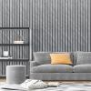 imageArt3d 4Pack GlueOn Herringbone Wainscoting Panel for Interior Wall Decor  104 x 12 Inch Polystyrene Ultralight Slim Slat Wall Panels for Living Room Bedroom MahoganyGranite