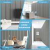 imageArt3d 4Pack GlueOn Herringbone Wainscoting Panel for Interior Wall Decor  104 x 12 Inch Polystyrene Ultralight Slim Slat Wall Panels for Living Room Bedroom MahoganyAsh
