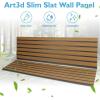 imageArt3d 4Pack GlueOn Herringbone Wainscoting Panel for Interior Wall Decor  104 x 12 Inch Polystyrene Ultralight Slim Slat Wall Panels for Living Room Bedroom MahoganyRosewood