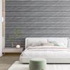 imageArt3d 4Pack GlueOn Herringbone Wainscoting Panel for Interior Wall Decor  104 x 12 Inch Polystyrene Ultralight Slim Slat Wall Panels for Living Room Bedroom MahoganyGranite