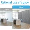imageArt3d 4Pack GlueOn Herringbone Wainscoting Panel for Interior Wall Decor  104 x 12 Inch Polystyrene Ultralight Slim Slat Wall Panels for Living Room Bedroom MahoganyGranite