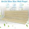imageArt3d 4Pack GlueOn Herringbone Wainscoting Panel for Interior Wall Decor  104 x 12 Inch Polystyrene Ultralight Slim Slat Wall Panels for Living Room Bedroom MahoganyOak