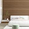 imageArt3d 4Pack GlueOn Herringbone Wainscoting Panel for Interior Wall Decor  104 x 12 Inch Polystyrene Ultralight Slim Slat Wall Panels for Living Room Bedroom MahoganyFine Bar Rosewood