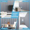 imageArt3d 4Pack GlueOn Herringbone Wainscoting Panel for Interior Wall Decor  104 x 12 Inch Polystyrene Ultralight Slim Slat Wall Panels for Living Room Bedroom MahoganySlate