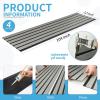 imageArt3d 4Pack GlueOn Herringbone Wainscoting Panel for Interior Wall Decor  104 x 12 Inch Polystyrene Ultralight Slim Slat Wall Panels for Living Room Bedroom MahoganyAsh