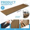 imageArt3d 4Pack GlueOn Herringbone Wainscoting Panel for Interior Wall Decor  104 x 12 Inch Polystyrene Ultralight Slim Slat Wall Panels for Living Room Bedroom MahoganyRosewood