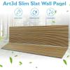 imageArt3d 4Pack GlueOn Herringbone Wainscoting Panel for Interior Wall Decor  104 x 12 Inch Polystyrene Ultralight Slim Slat Wall Panels for Living Room Bedroom MahoganyTeak
