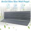 imageArt3d 4Pack GlueOn Herringbone Wainscoting Panel for Interior Wall Decor  104 x 12 Inch Polystyrene Ultralight Slim Slat Wall Panels for Living Room Bedroom MahoganyWeathered Teak