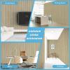 imageArt3d 4Pack GlueOn Herringbone Wainscoting Panel for Interior Wall Decor  104 x 12 Inch Polystyrene Ultralight Slim Slat Wall Panels for Living Room Bedroom MahoganyOak