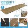 imageArt3d 4Pack GlueOn Herringbone Wainscoting Panel for Interior Wall Decor  104 x 12 Inch Polystyrene Ultralight Slim Slat Wall Panels for Living Room Bedroom MahoganyTeak