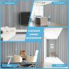imageArt3d 4Pack GlueOn Herringbone Wainscoting Panel for Interior Wall Decor  104 x 12 Inch Polystyrene Ultralight Slim Slat Wall Panels for Living Room Bedroom MahoganyPoplar