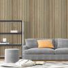 imageArt3d 4Pack GlueOn Herringbone Wainscoting Panel for Interior Wall Decor  104 x 12 Inch Polystyrene Ultralight Slim Slat Wall Panels for Living Room Bedroom MahoganyTeak