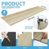 imageArt3d 4Pack GlueOn Herringbone Wainscoting Panel for Interior Wall Decor  104 x 12 Inch Polystyrene Ultralight Slim Slat Wall Panels for Living Room Bedroom MahoganyOak