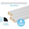 imageArt3d 4Pack Wall Molding Trim 8 ft Each MDF Wainscoting Panels Paintable ampamp WarpResistant Easy Adhesive Installation for Living Room Bedroom ampamp Office Dco Total Length 32 ft White 2White 1
