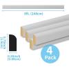 imageArt3d 4Pack Wall Molding Trim 8 ft Each MDF Wainscoting Panels Paintable ampamp WarpResistant Easy Adhesive Installation for Living Room Bedroom ampamp Office Dco Total Length 32 ft White 2White 3
